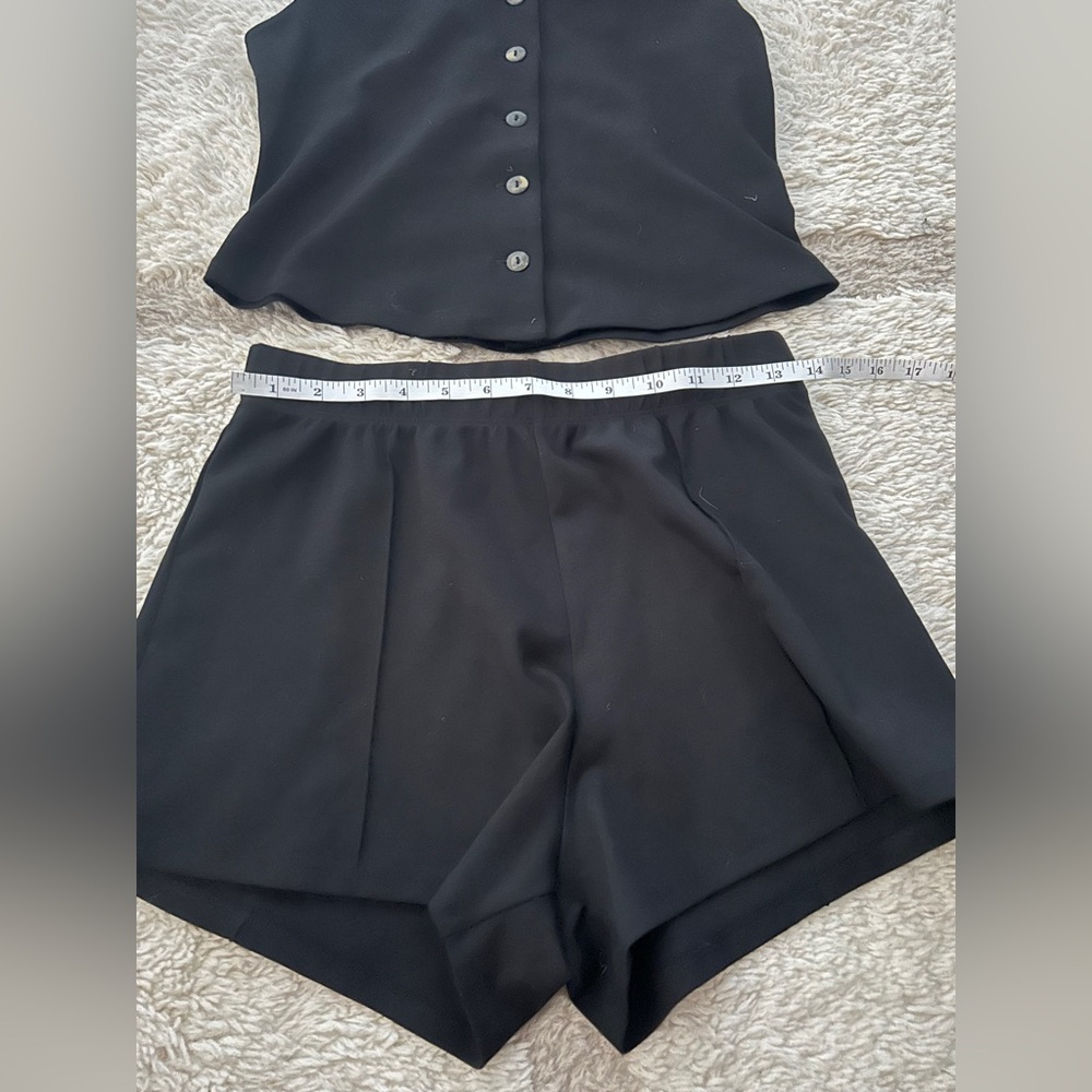 NWOT Le Bop Shopbop Eloise Shorts and Vest Set Medium Black - Picture 14 of 15